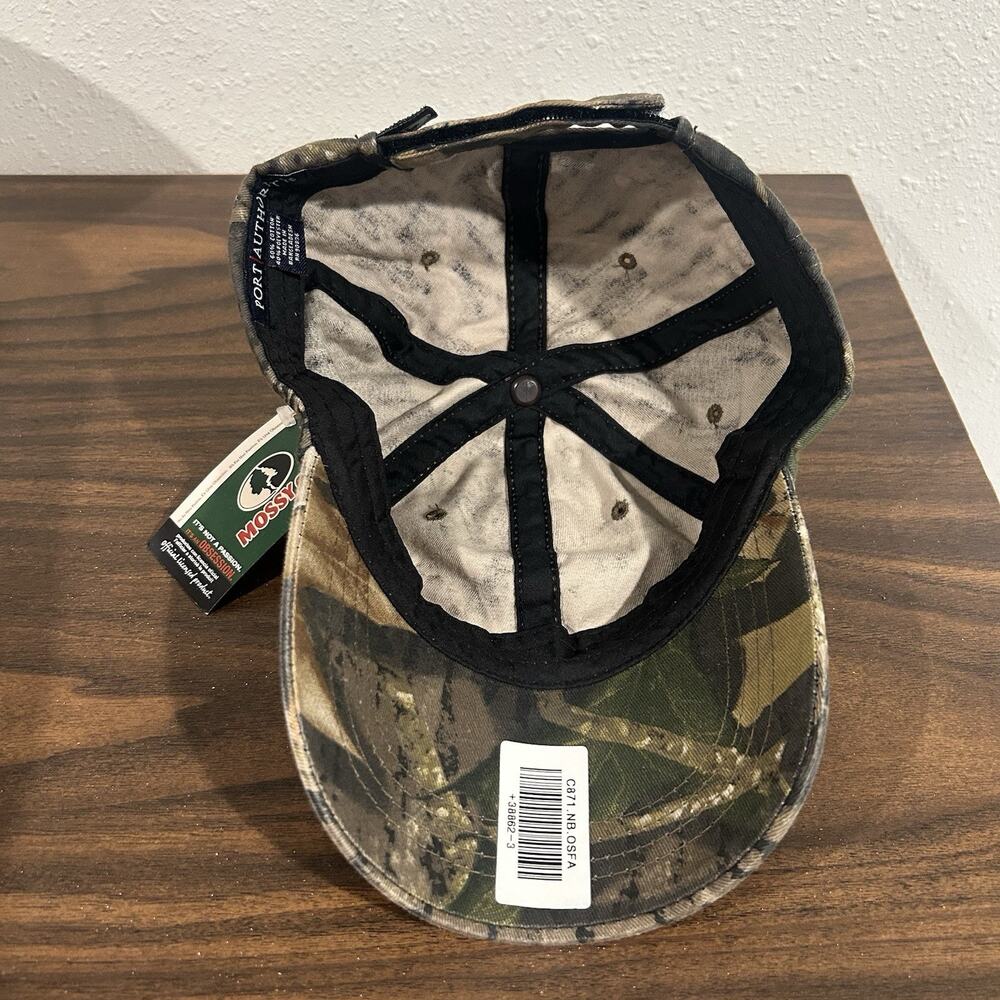 Vintage NWT Mossy Oak Camo Snapback Hat Cap Port Authority Hunting Deadstock NOS - Picture 8 of 10